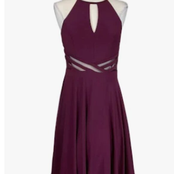 XSCAPE Wine Cocktail Dress Size 6 - Picture 1 of 3